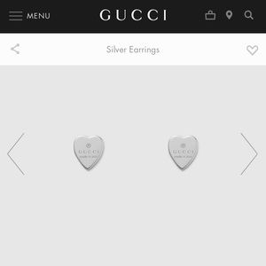 Heart Shaped Gucci Earrings